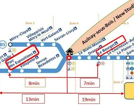 Aparteo - Gare Rer A 3min - Paris 17min 아파트 오네수부아